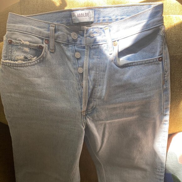 AGOLDE 90's Mid Rise Loose Fit in color Snapshot, Size 24